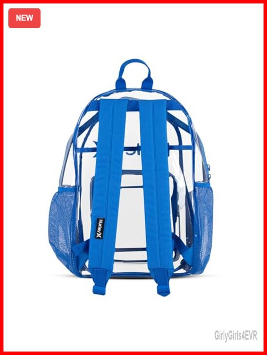 Clear Backpack with Adjustable Straps and 2 Pockets